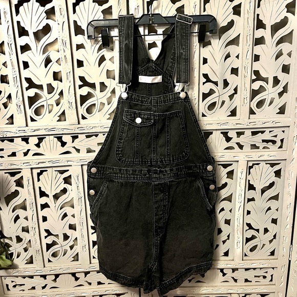 No Boundaries Pants - NOBO ADORABLE BLACK STRETCHY COTTON JEAN OVERALLS SHORTS
